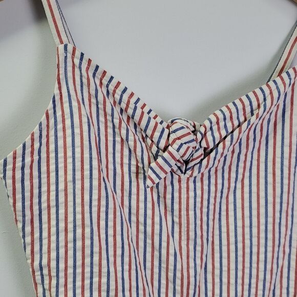 Vineyard Vines Firework Striped Seersucker Romper Size 0 - Picture 2 of 7